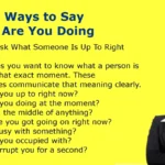 Other Ways to Say What Are You Doing
